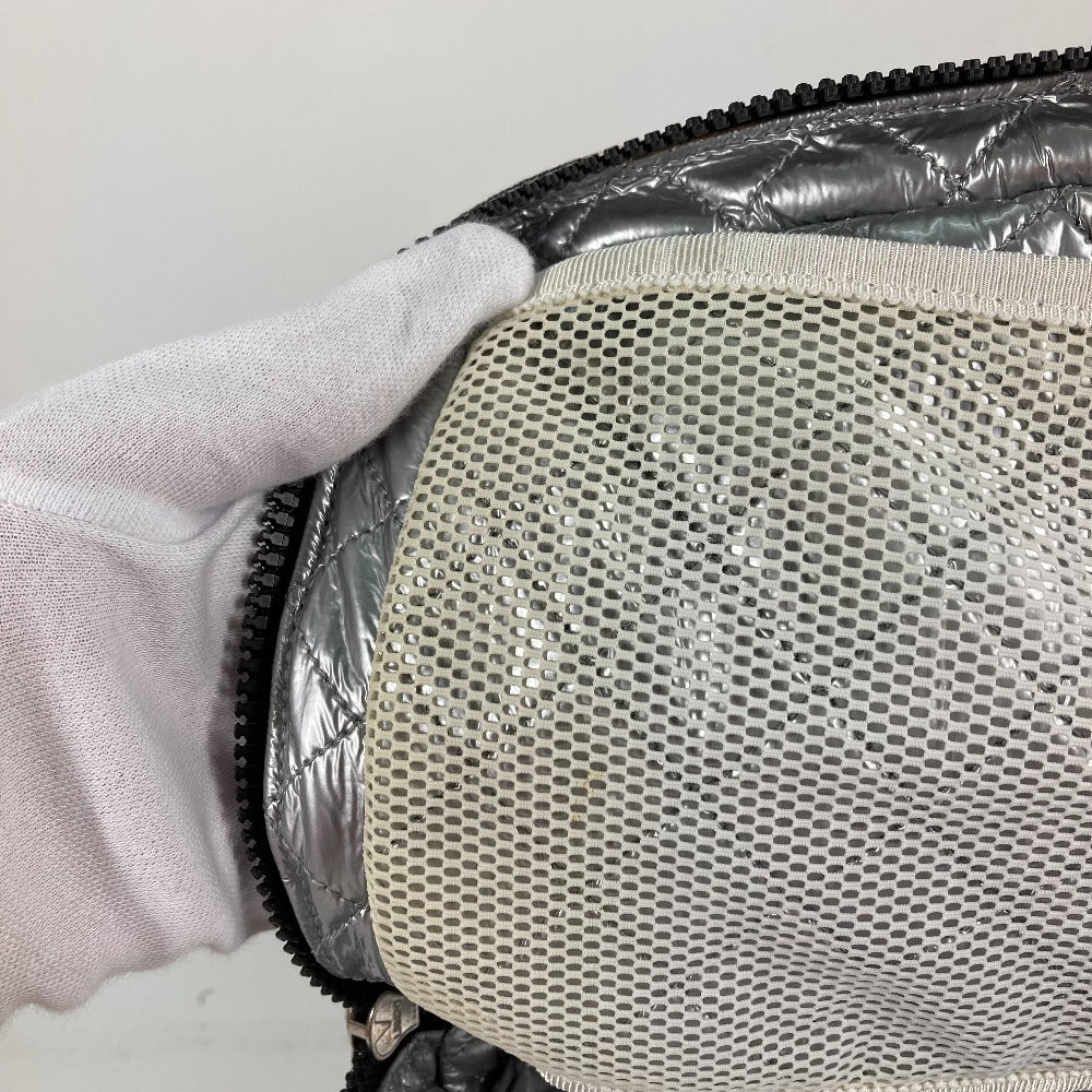 CHANEL Shoulder Bag canvas white Check CC COCO Mark