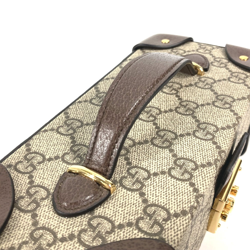 GUCCI Handbag 675969 GG Supreme canvas, leather beige GG Supreme Case Apple Watch Padlock Case for Apple Watch Women Used