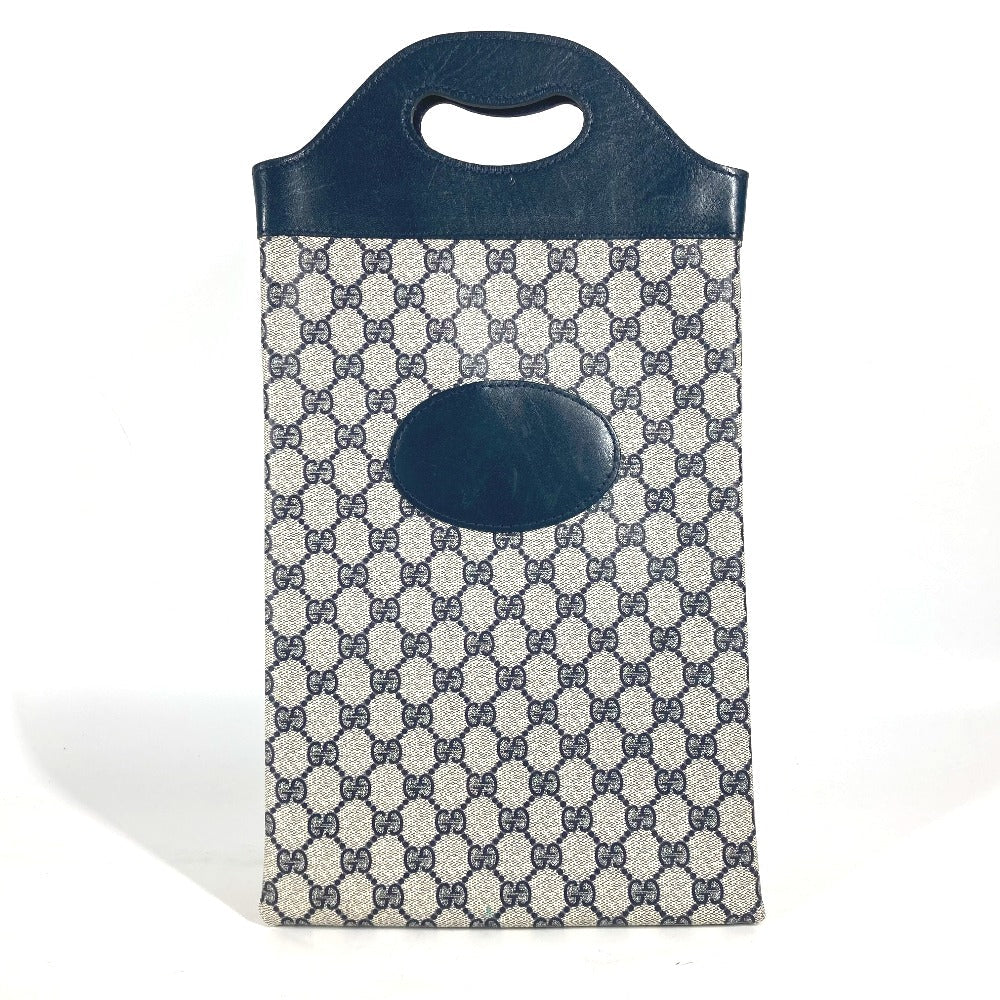 GUCCI Handbag PVC / Leather Navy Old Gucci GG plus Women Used
