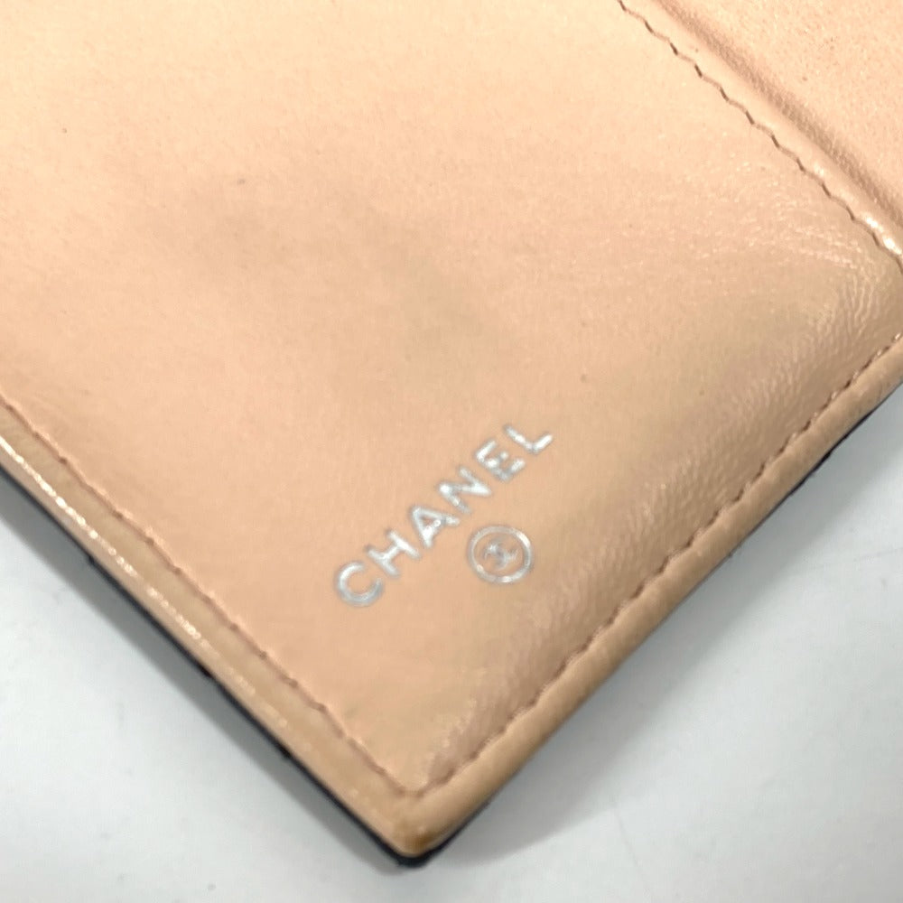 CHANEL Trifold wallet leather black By color Camelia