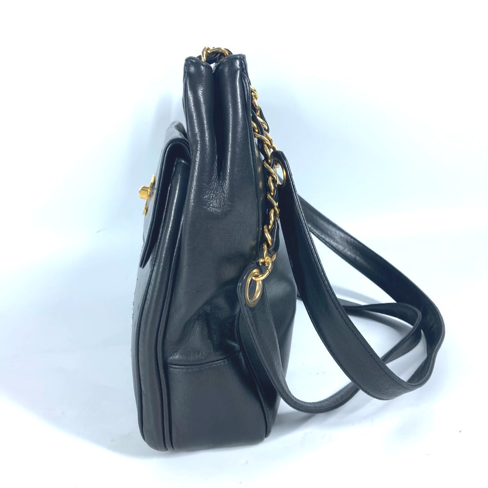 CHANEL Shoulder Bag lambskin black vintage CC COCO Mark Women Used