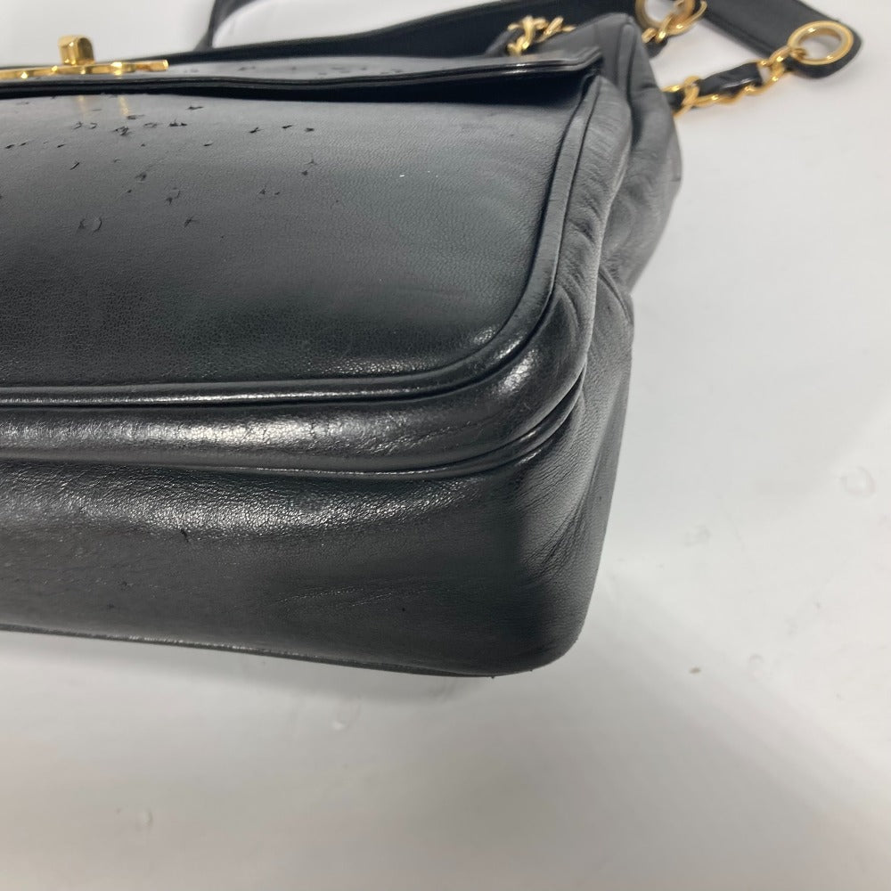 CHANEL Shoulder Bag lambskin black vintage CC COCO Mark Women Used