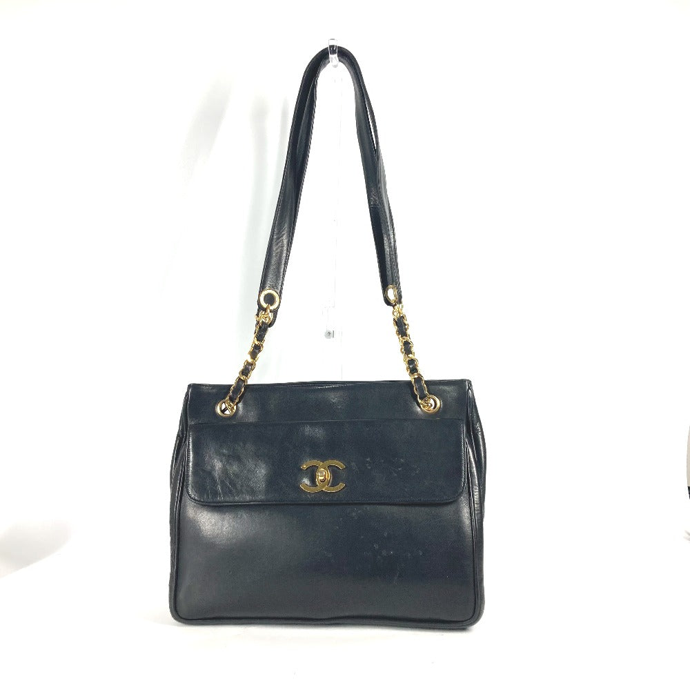 CHANEL Shoulder Bag lambskin black vintage CC COCO Mark Women Used
