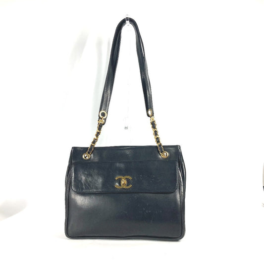 CHANEL Shoulder Bag lambskin black vintage CC COCO Mark Women Used