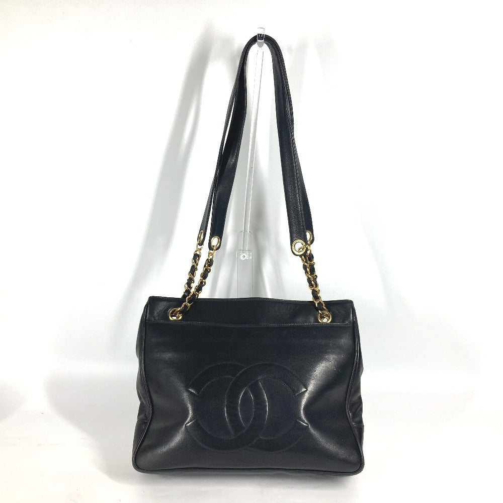 CHANEL Shoulder Bag lambskin black vintage CC COCO Mark Women Used