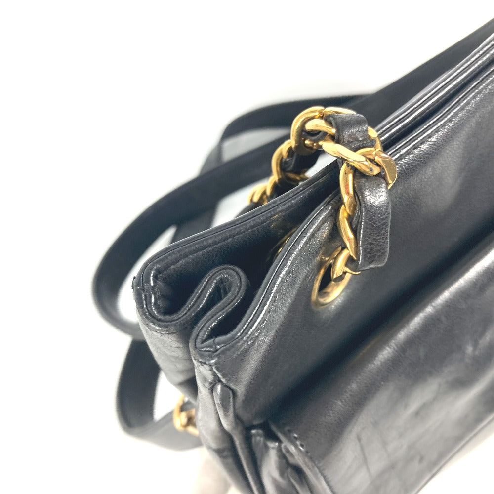 CHANEL Shoulder Bag lambskin black vintage CC COCO Mark Women Used