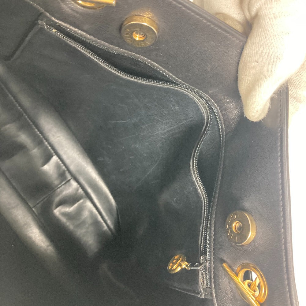 CHANEL Shoulder Bag lambskin black vintage CC COCO Mark Women Used