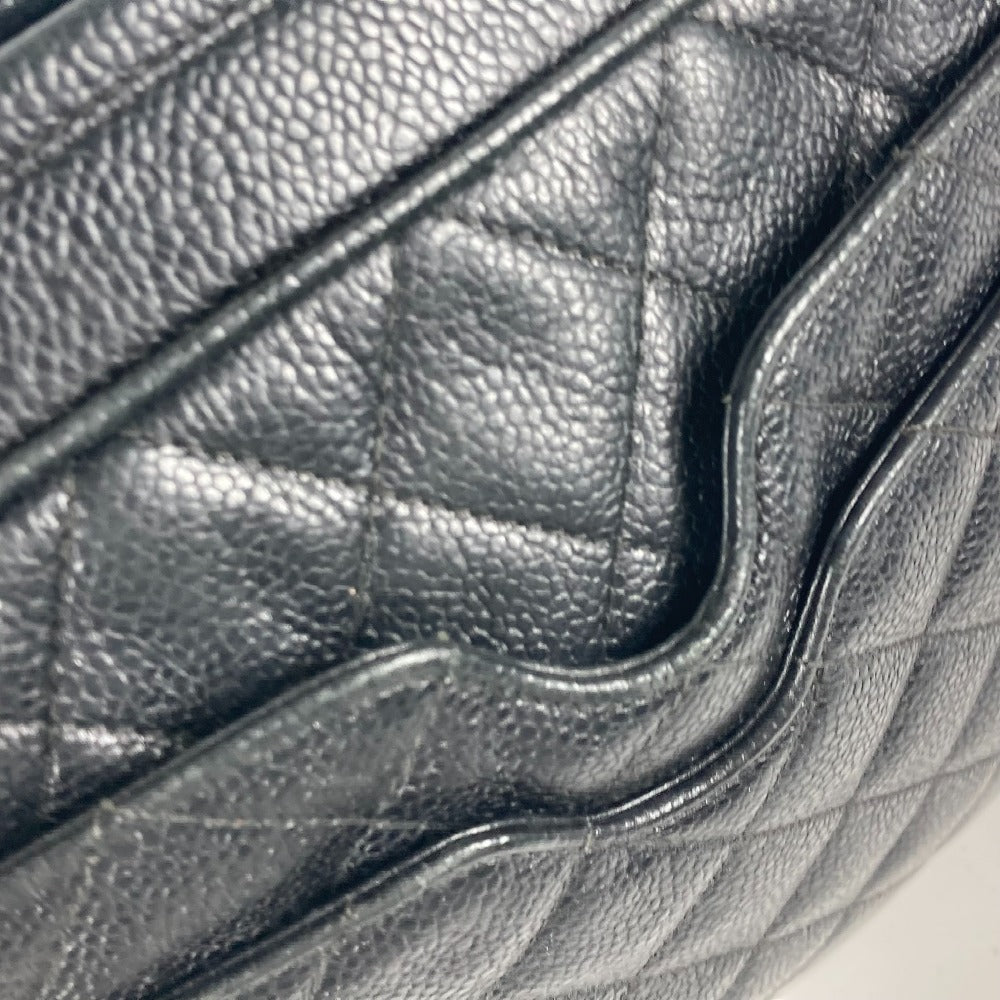 CHANEL Shoulder Bag Caviar skin black Vintage CC COCO Mark quilting matelasse Women Used