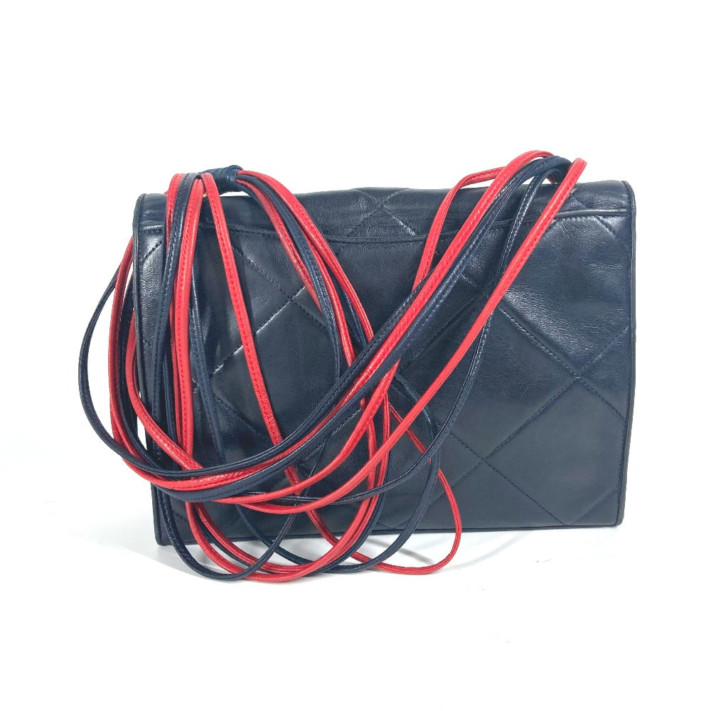 Dior Shoulder Bag leather black Savannah Women Used
