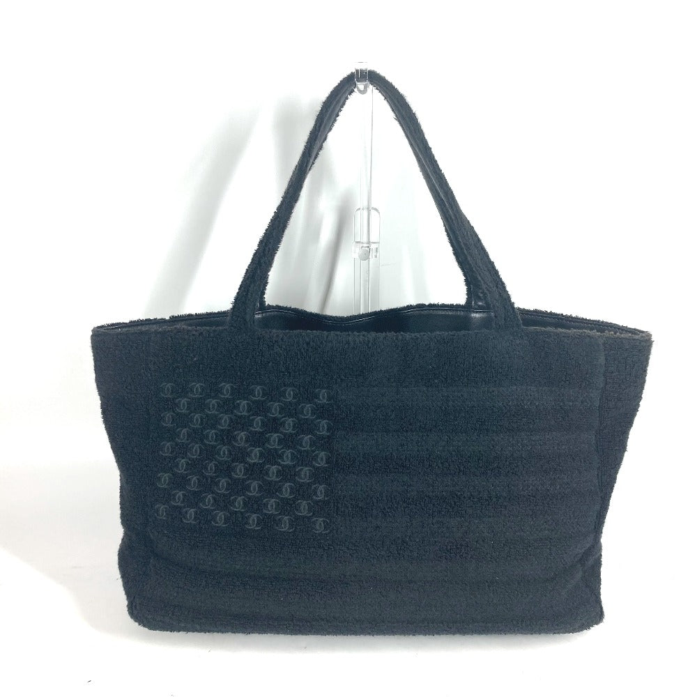 CHANEL Shoulder Bag Cotton, Leather black America CC COCO Mark Women Used