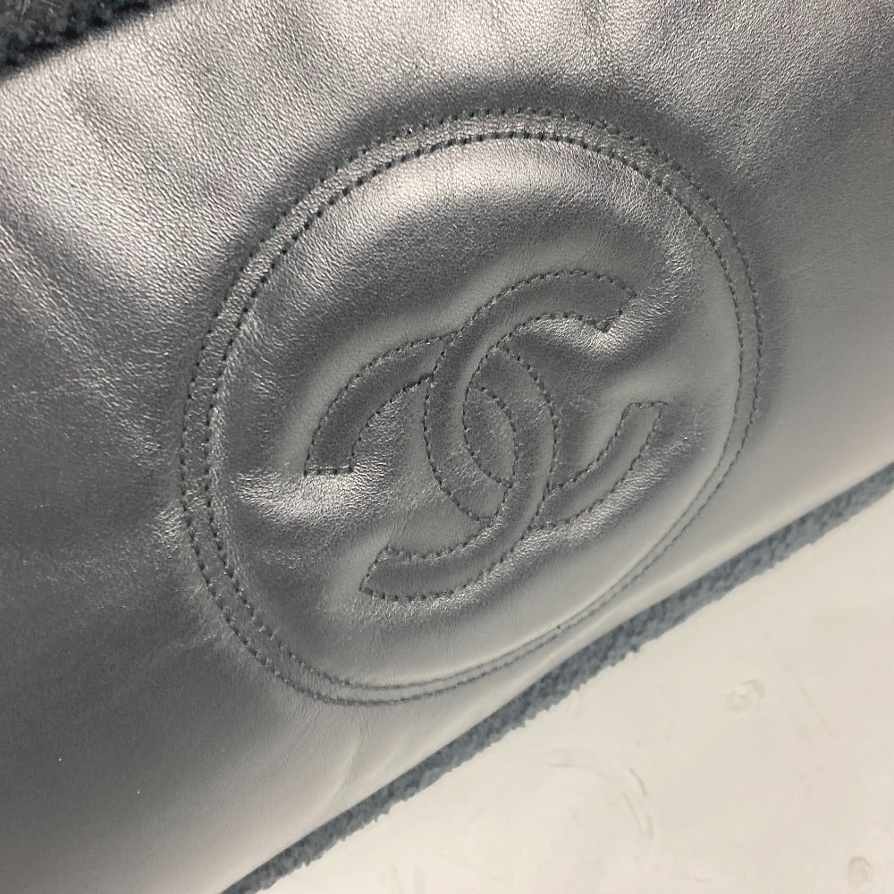 CHANEL Shoulder Bag Cotton, Leather black America CC COCO Mark Women Used