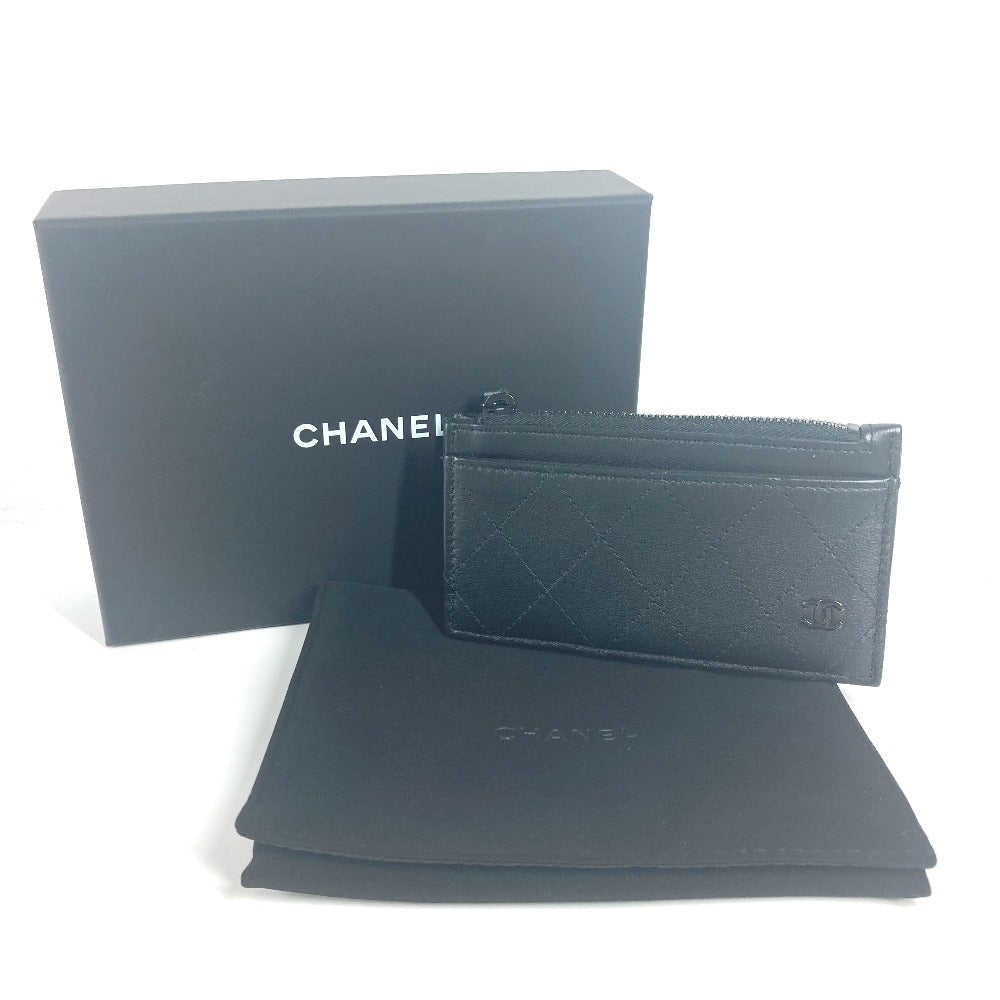 CHANEL Coin case AP3823 leather black CC COCO Mark Matelasse Classic Fragment Case