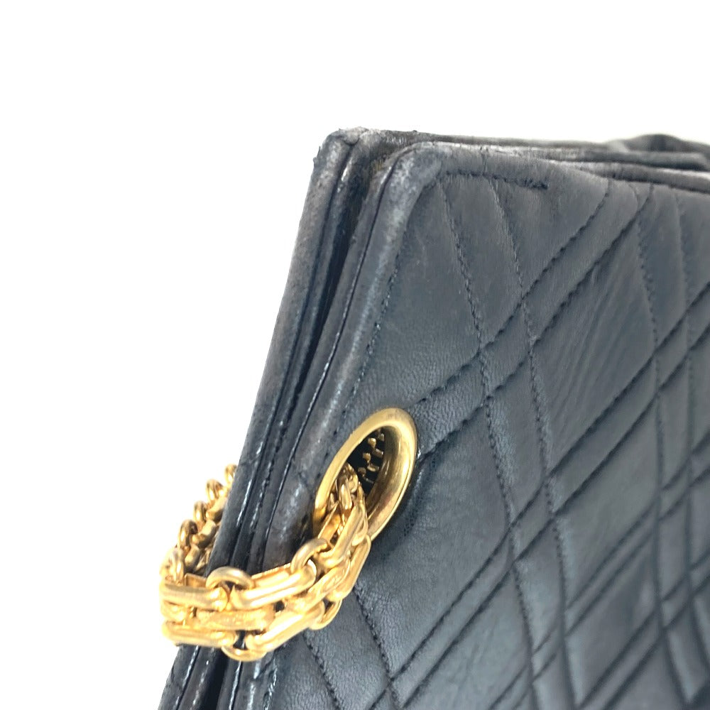 CHANEL Shoulder Bag lambskin black CC COCO Mark WChain Bag Quilted Matelasse