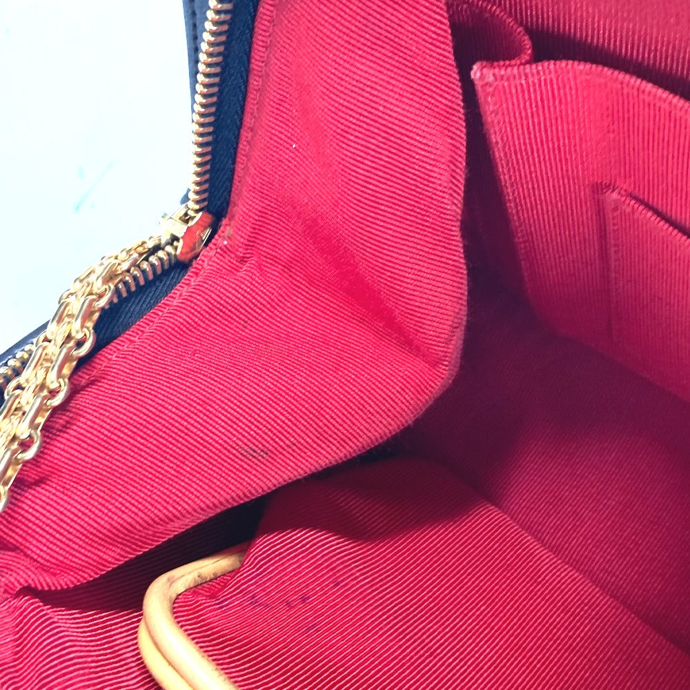 CHANEL Shoulder Bag lambskin black CC COCO Mark WChain Bag Quilted Matelasse
