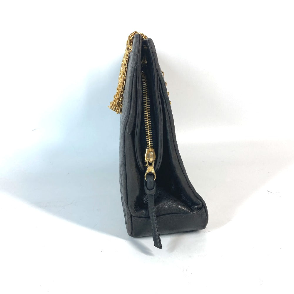 CHANEL Shoulder Bag lambskin black CC COCO Mark WChain Bag Quilted Matelasse