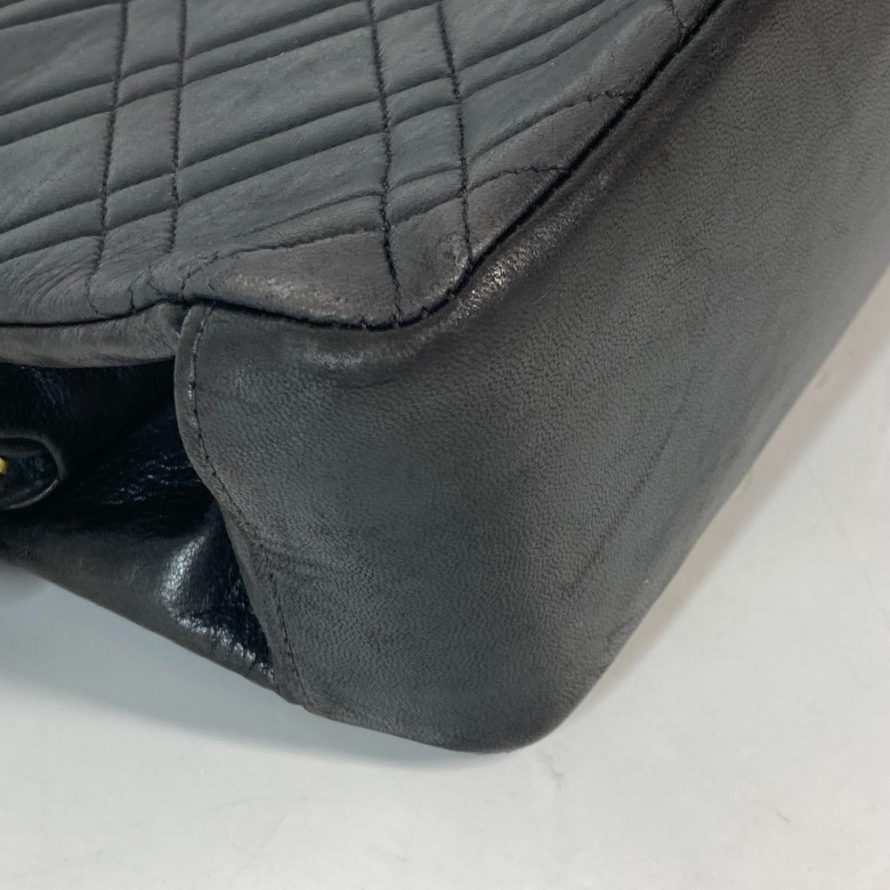 CHANEL Shoulder Bag lambskin black CC COCO Mark WChain Bag Quilted Matelasse