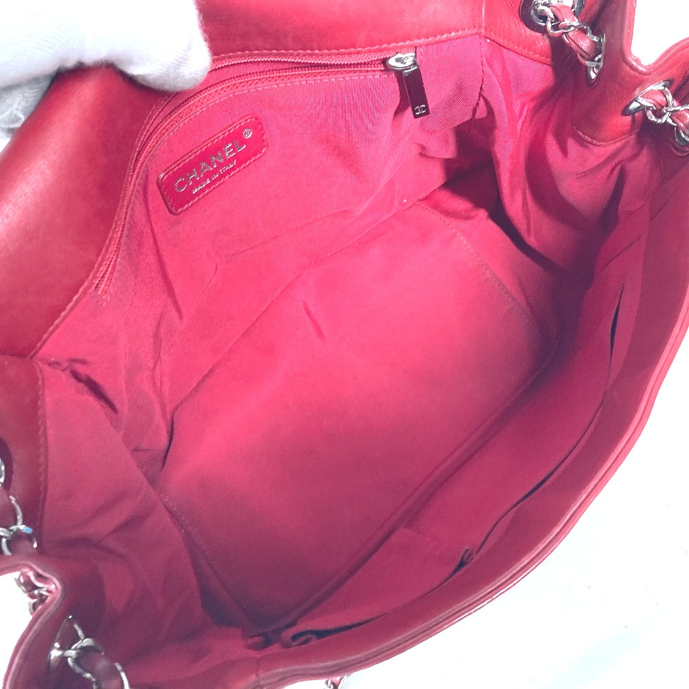 CHANEL Shoulder Bag enamel Red CC COCO Mark Lipstick