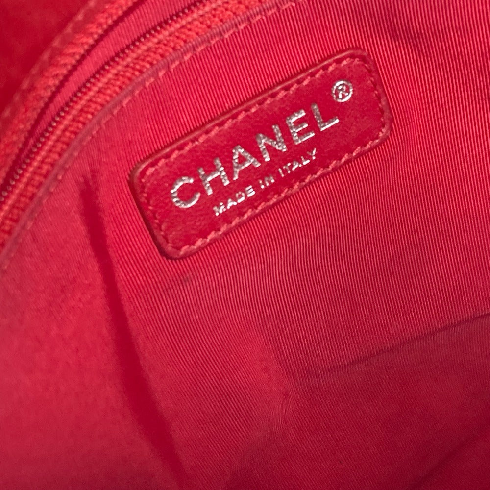 CHANEL Shoulder Bag enamel Red CC COCO Mark Lipstick