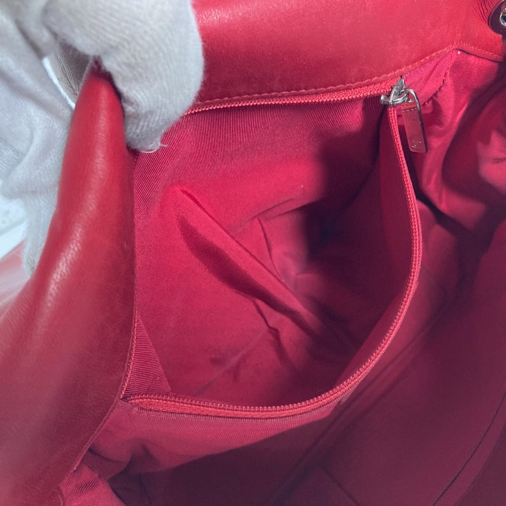 CHANEL Shoulder Bag enamel Red CC COCO Mark Lipstick