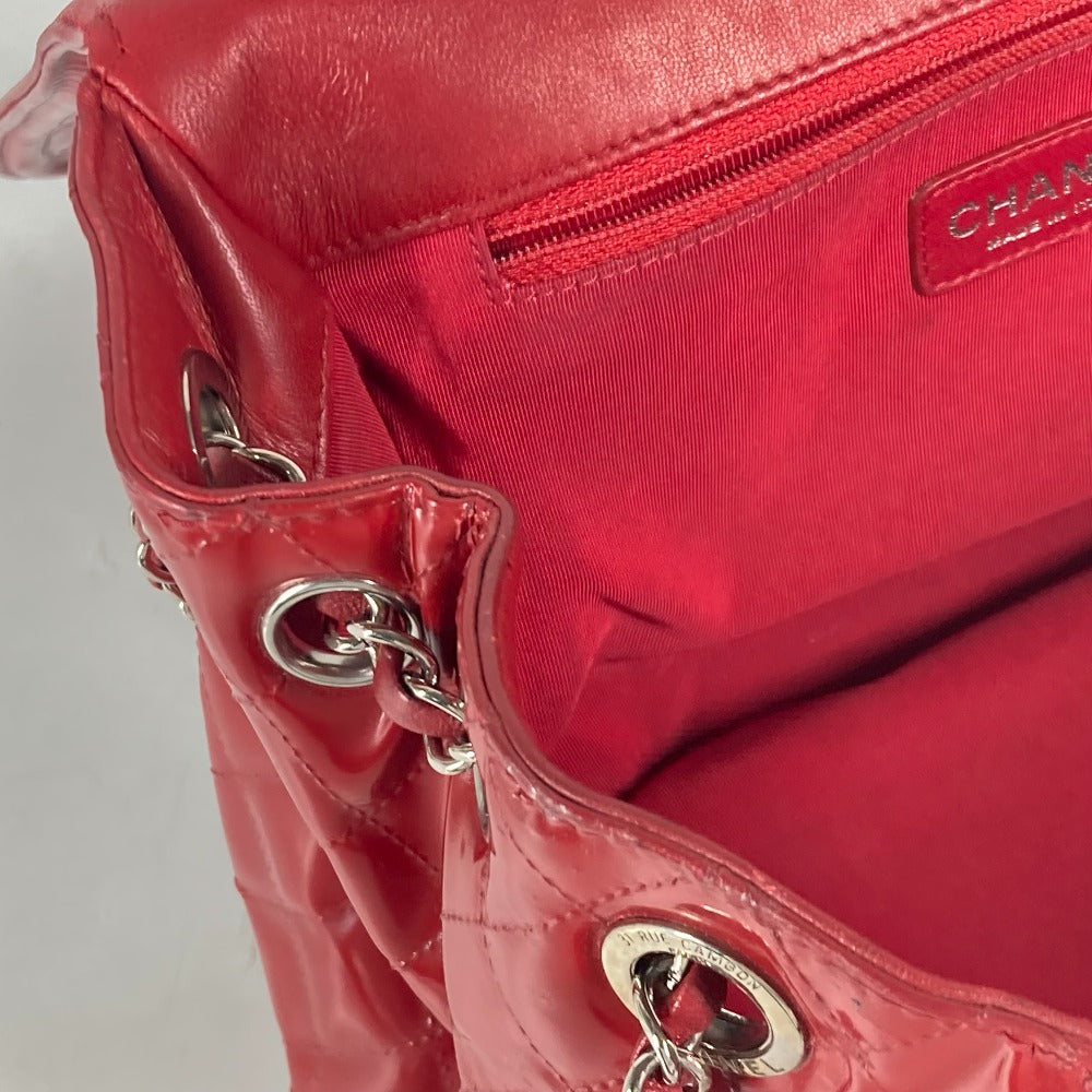 CHANEL Shoulder Bag enamel Red CC COCO Mark Lipstick
