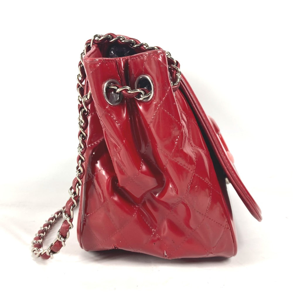 CHANEL Shoulder Bag enamel Red CC COCO Mark Lipstick