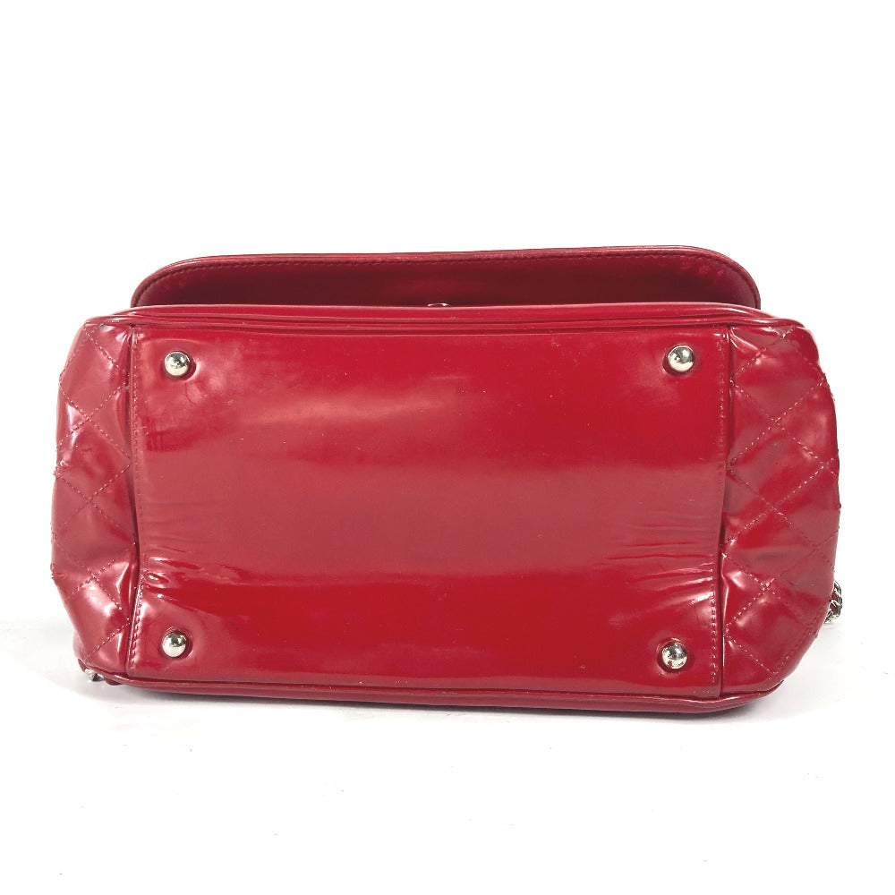 CHANEL Shoulder Bag enamel Red CC COCO Mark Lipstick
