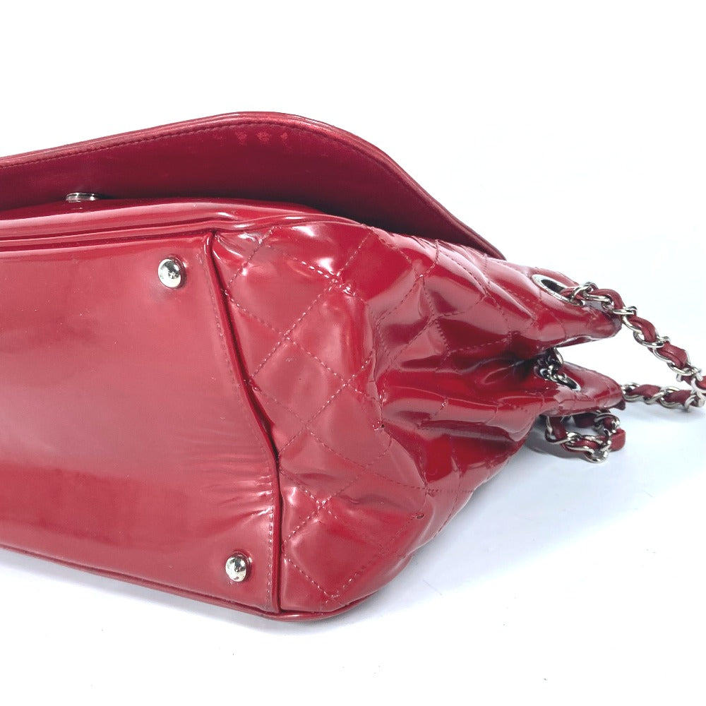 CHANEL Shoulder Bag enamel Red CC COCO Mark Lipstick