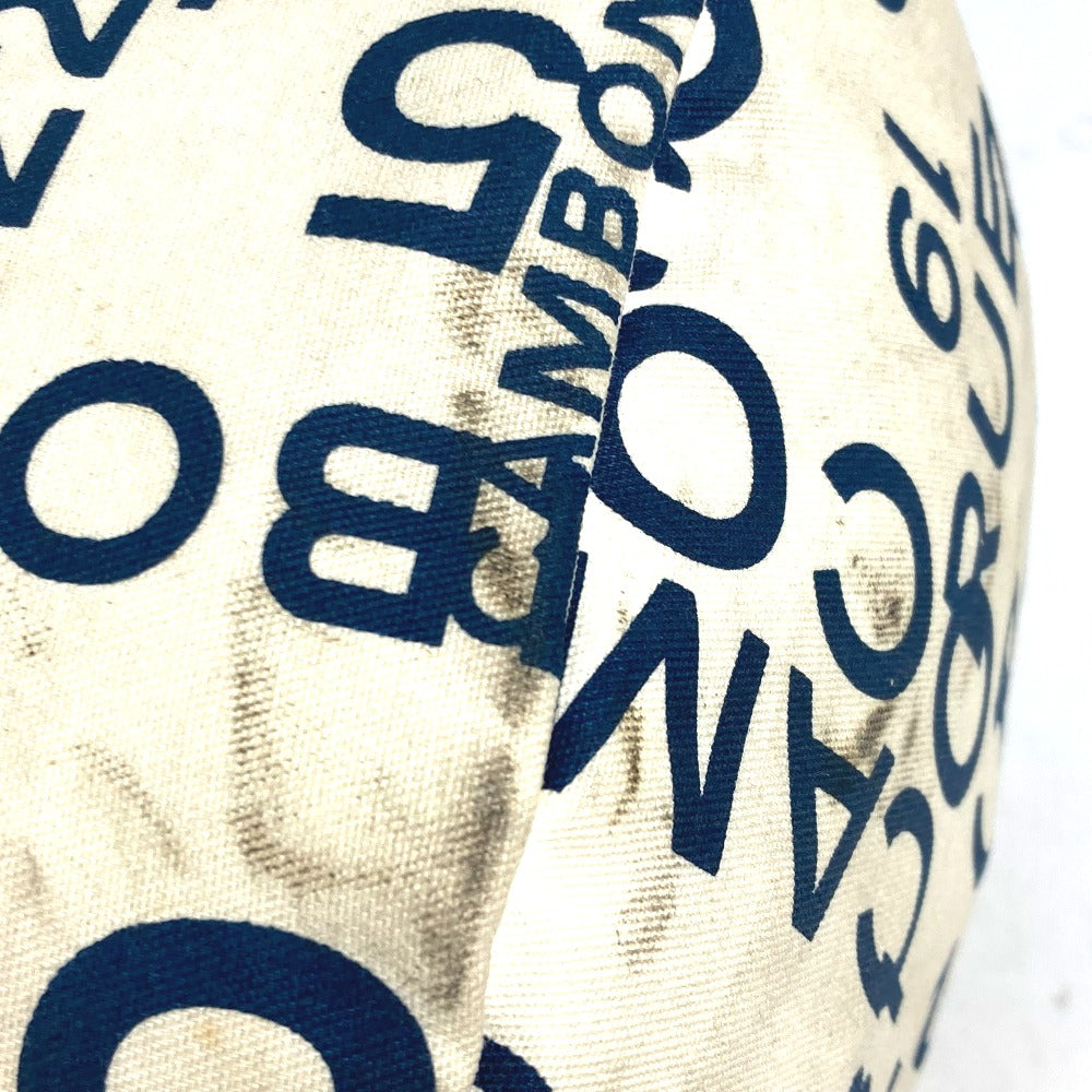 CHANEL Shoulder Bag canvas white beach bag shoulder Bysy line