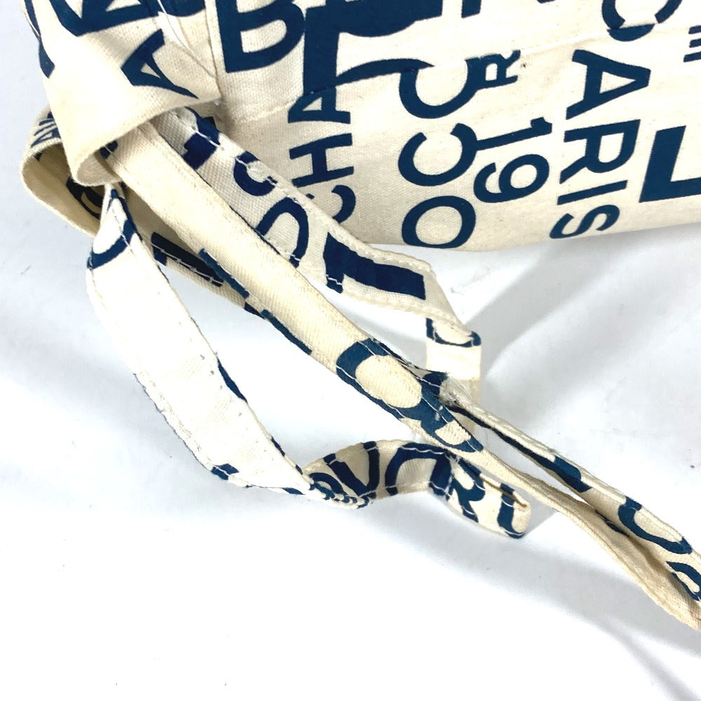 CHANEL Shoulder Bag canvas white beach bag shoulder Bysy line