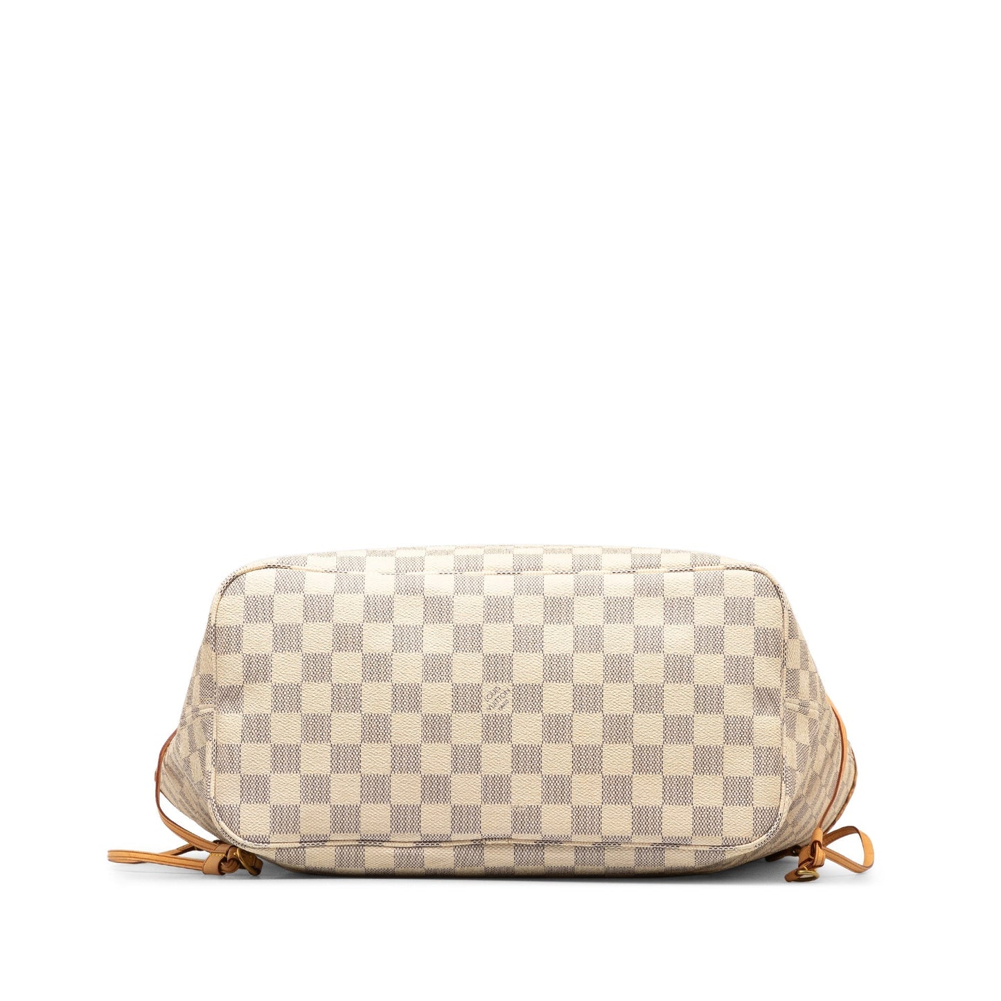 Beige Louis Vuitton Damier Azur Neverfull MM Tote Bag