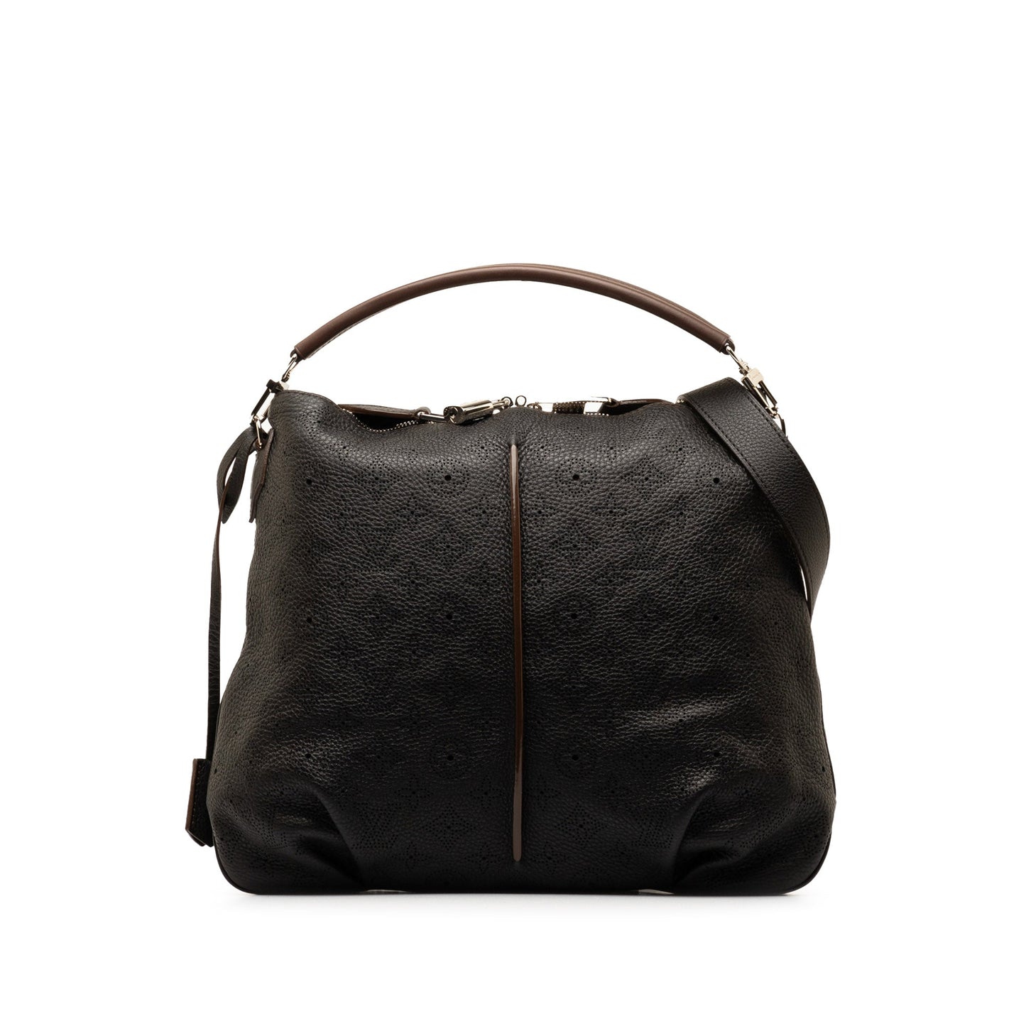 Black Louis Vuitton Monogram Mahina Selene PM Satchel