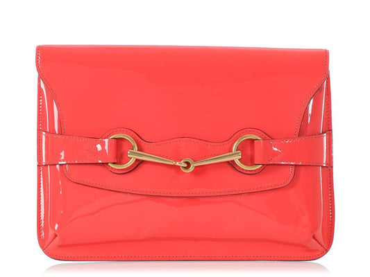 G*G Coral Patent Bright Brit Crossbody Bag
