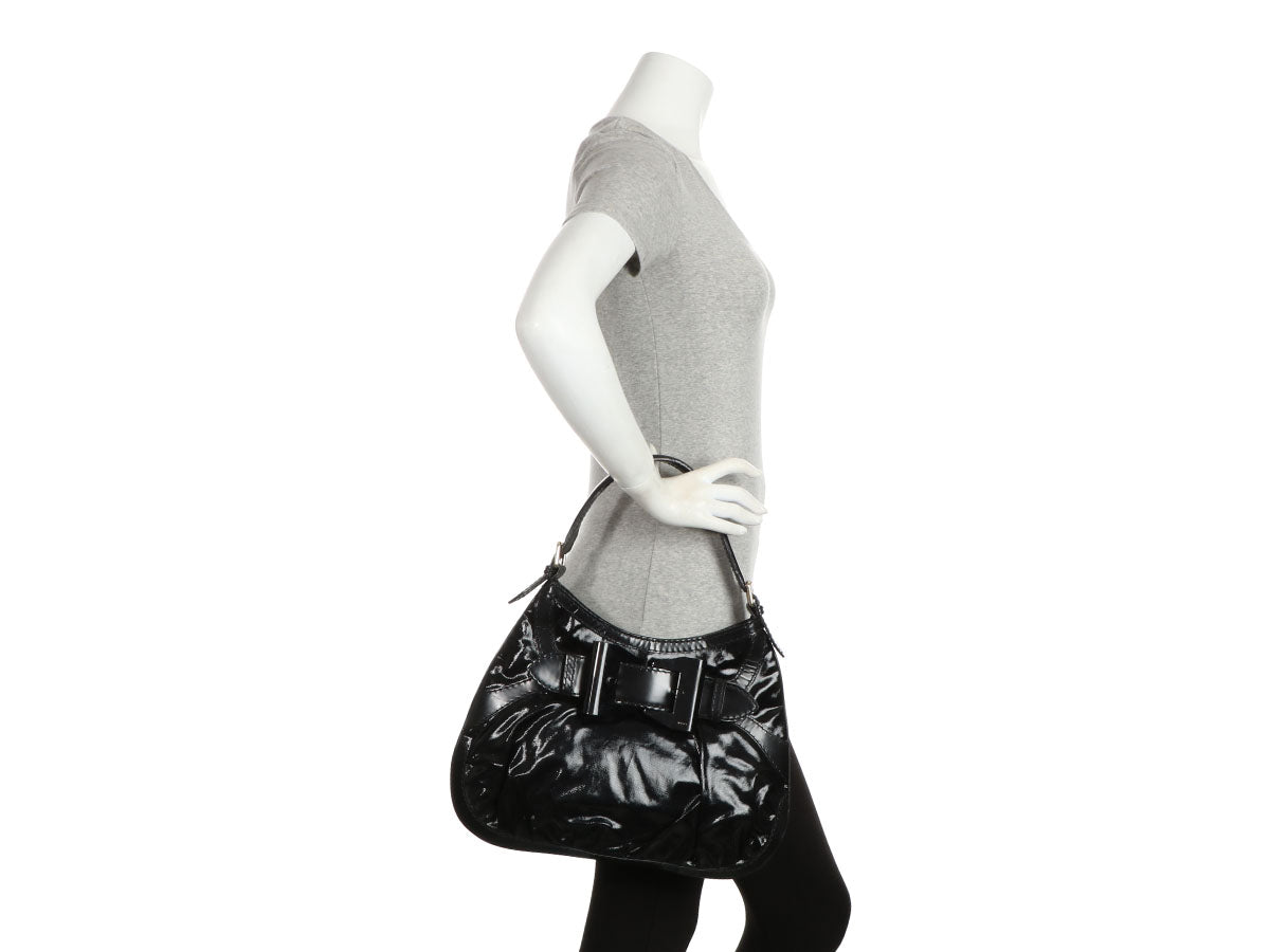 Gucci Black Dialux Queen Hobo