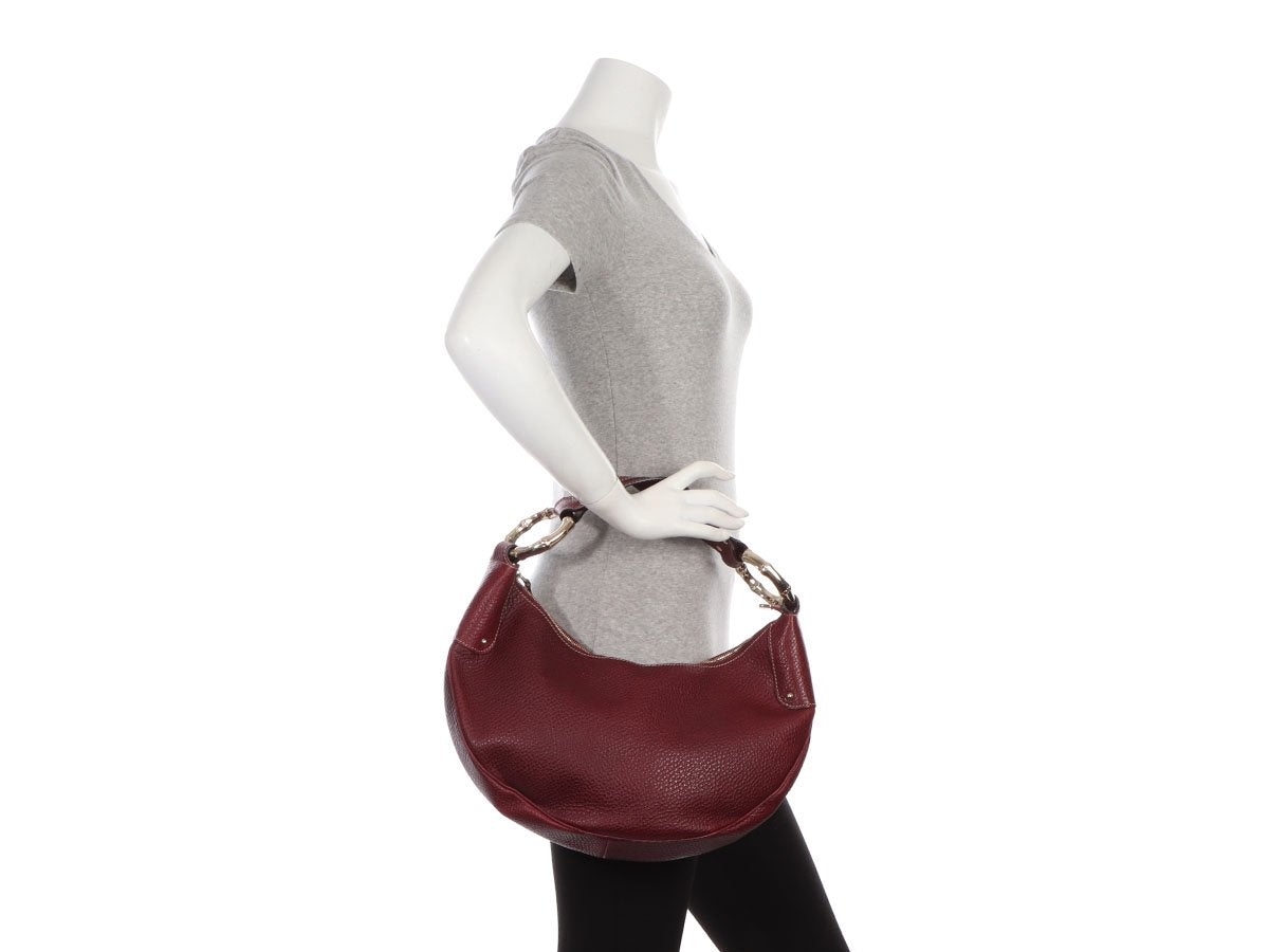 G*G Burgundy Bamboo Ring Hobo
