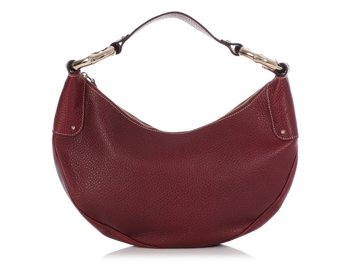 G*G Burgundy Bamboo Ring Hobo