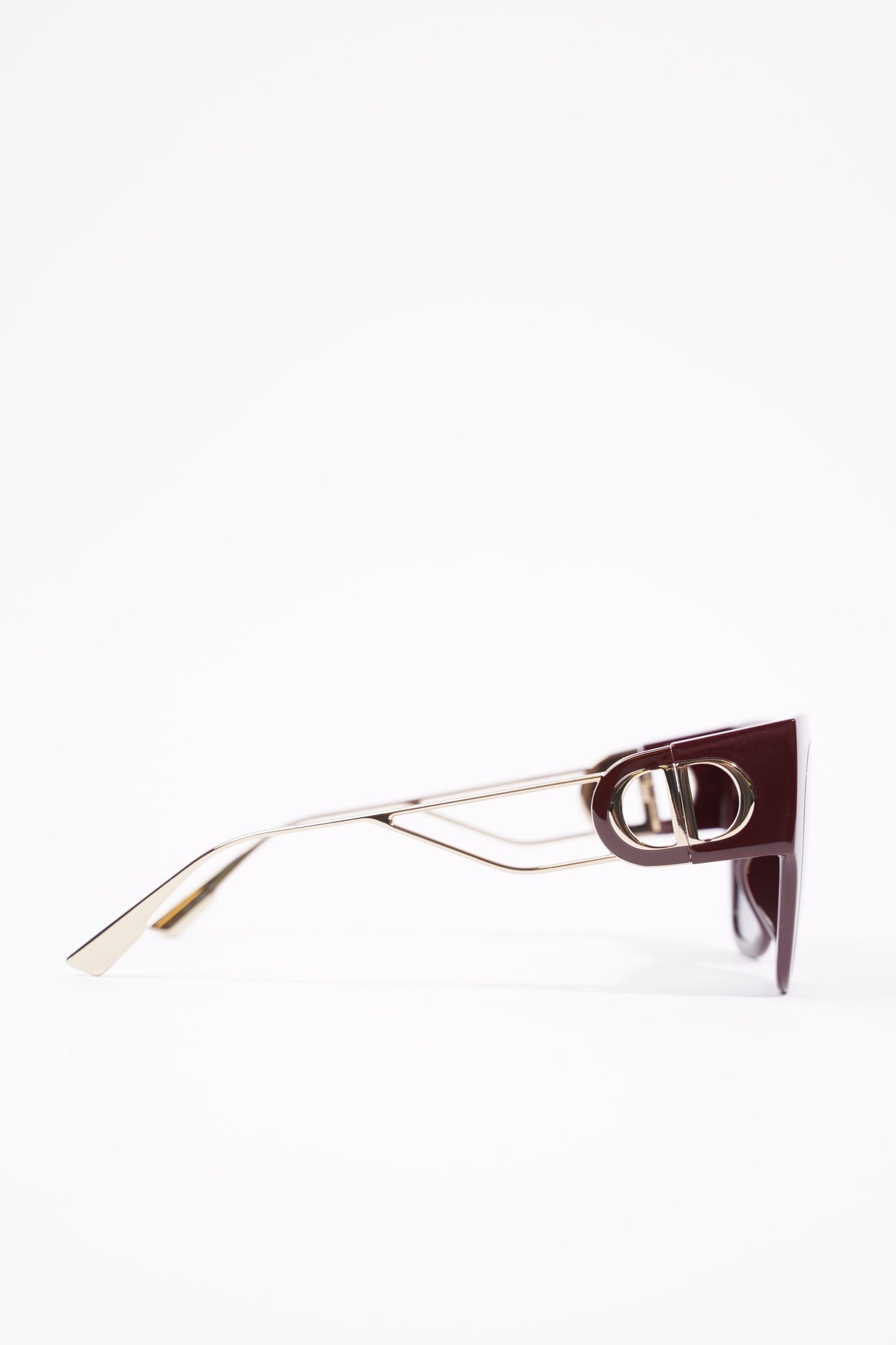 Christian Dior 30 Montaigne Sunglasses Maroon / Gold Acetate 135mm