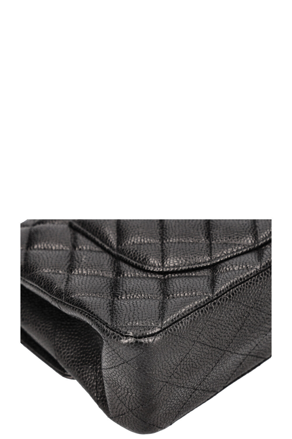CHANEL Medium Double Flap Bag Caviar Black Silver