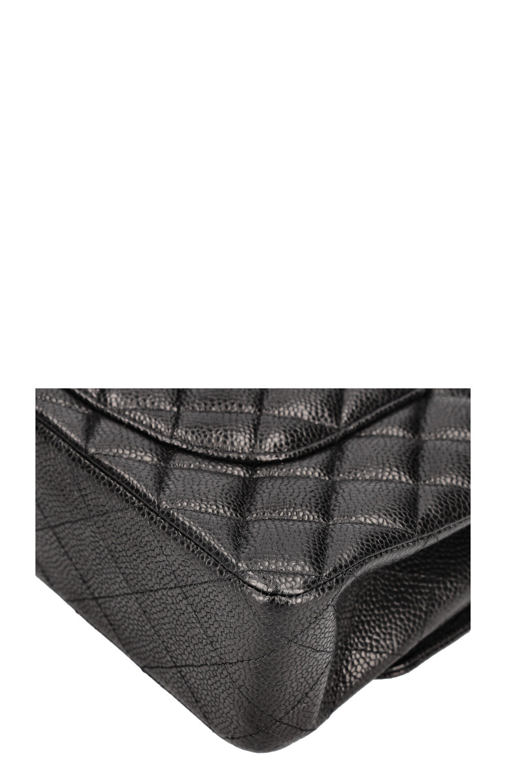 CHANEL Medium Double Flap Bag Caviar Black Silver