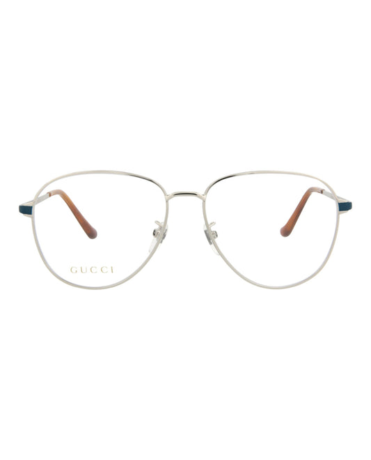 Gucci Mens Aviator Silver Green Transparent Fashion Designer Eyewear