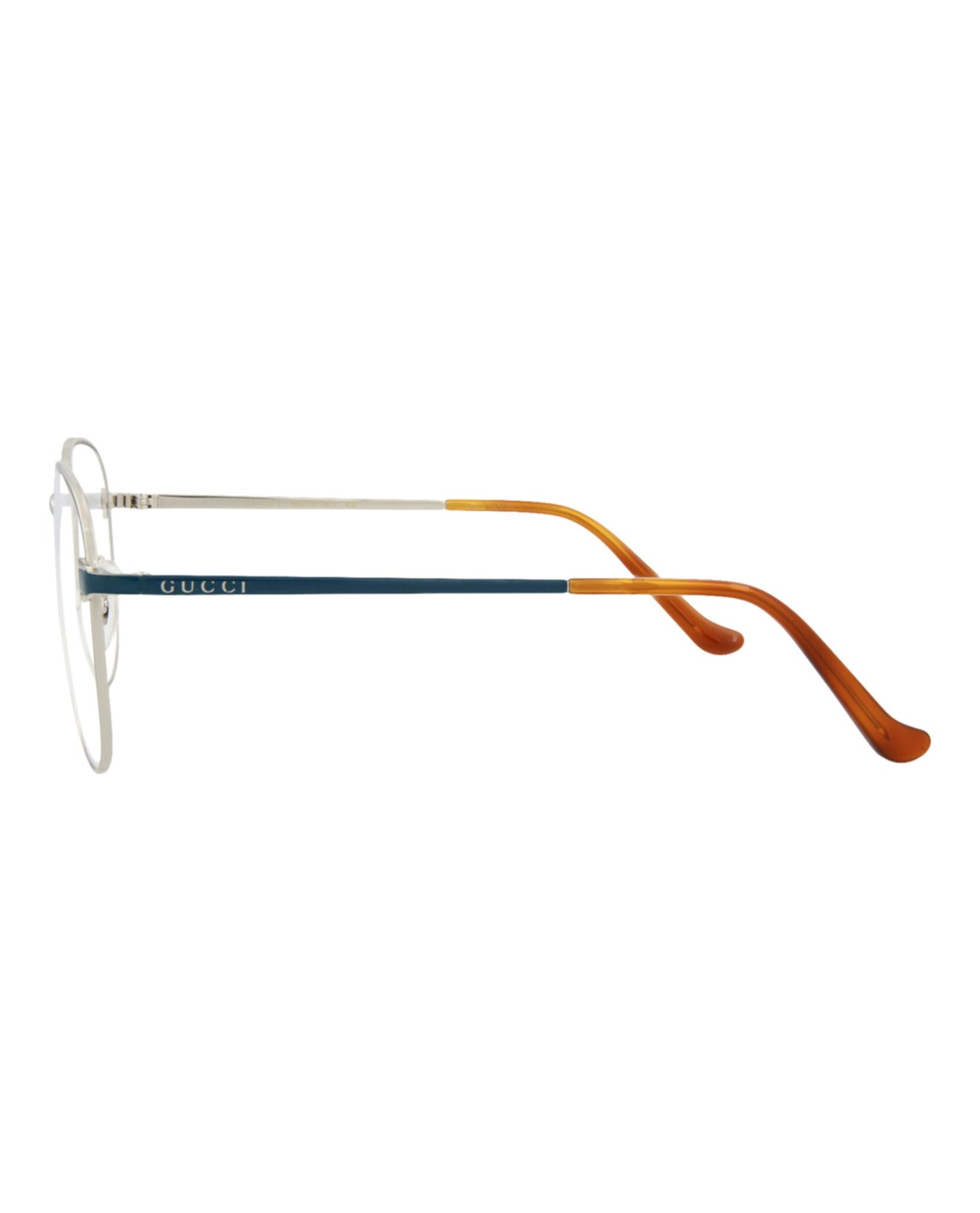 Gucci Mens Aviator Silver Green Transparent Fashion Designer Eyewear