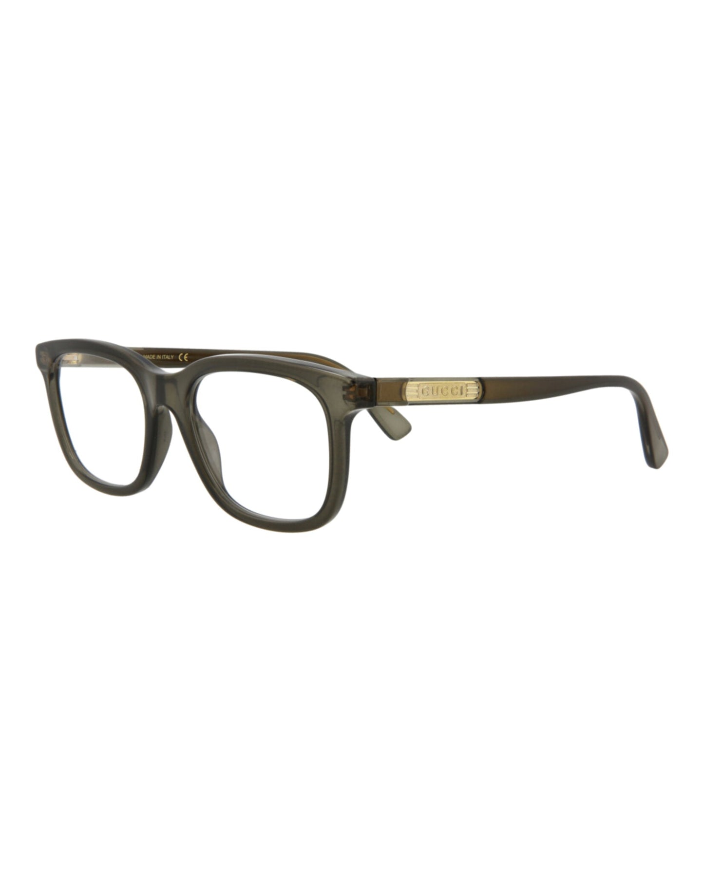 Gucci Mens Square/Rectangle Grey Grey Transparent Fashion Designer Eyewear