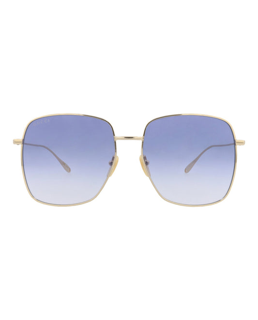 Gucci Womens Square/Rectangle Gold Gold Violet Fashion Designer Eyewear
