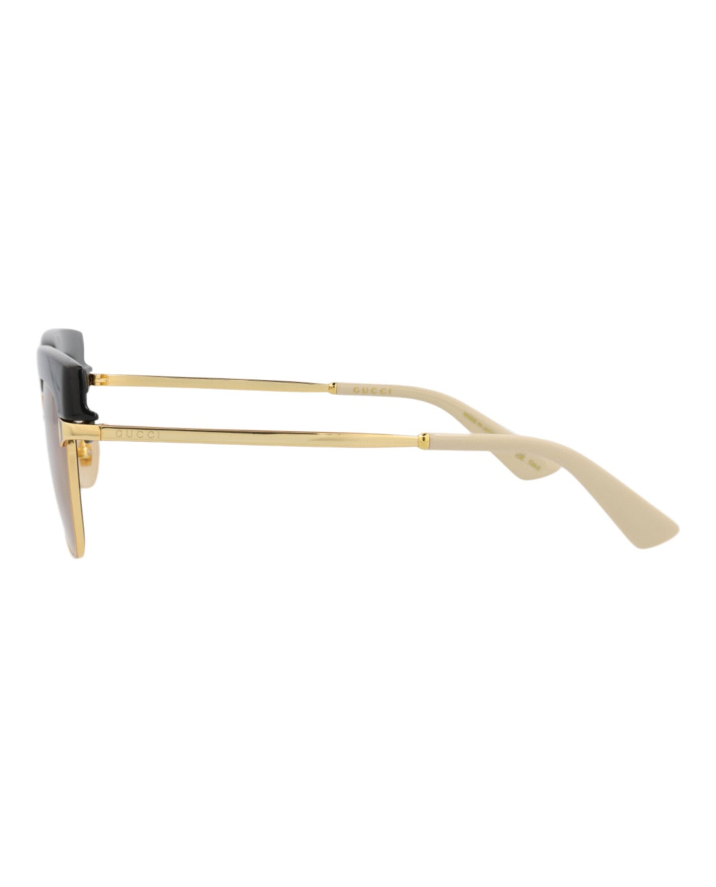 Gucci Mens Square/Rectangle Gold Gold Brown Fashion Designer Eyewear