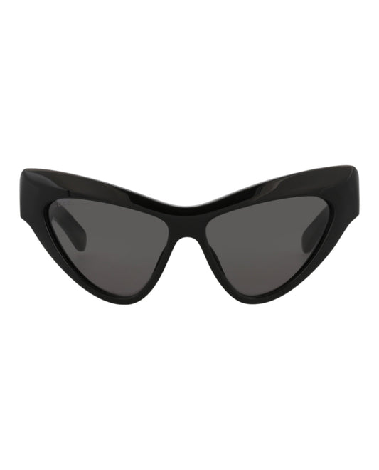 Gucci Womens Cat Eye Black Black Grey Fashion Designer Eyewear