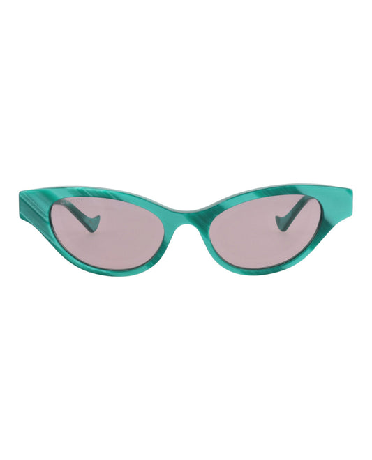 Gucci Womens Cat Eye Green Green Violet Fashion Designer Eyewear