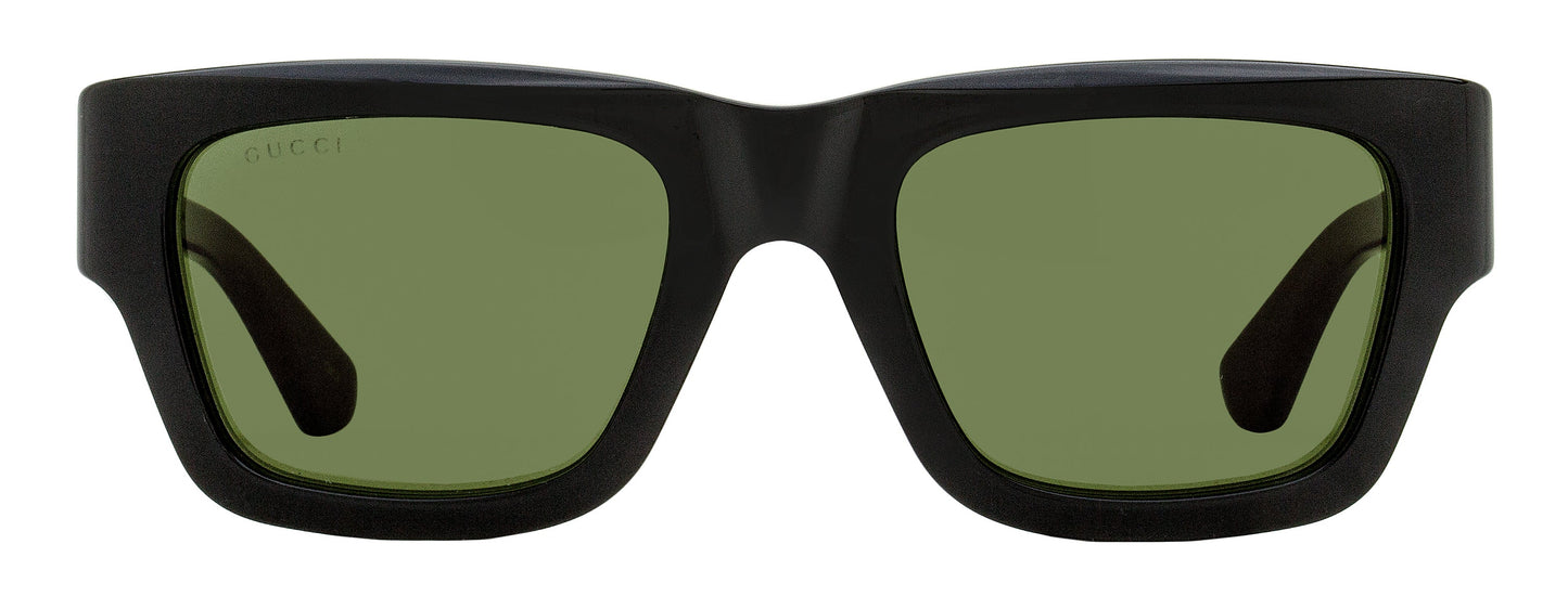 Gucci Bilayer Rectangular Sunglasses GG1668S 003 Black/Green/Red 52mm