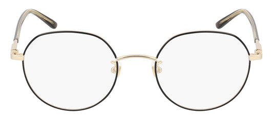 Gucci GUCCI LOGO GG 1349O 003 Round Metal Gold Eyeglasses with Logo Stamped Demo Lenses