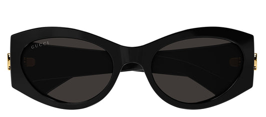 Gucci GG 1401S 001 Cat-Eye Plastic Black Sunglasses with Grey Lens