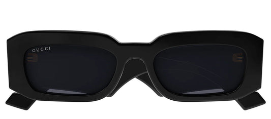 Gucci GG 1426S 001 Rectangle Plastic Black Sunglasses with Grey Lens