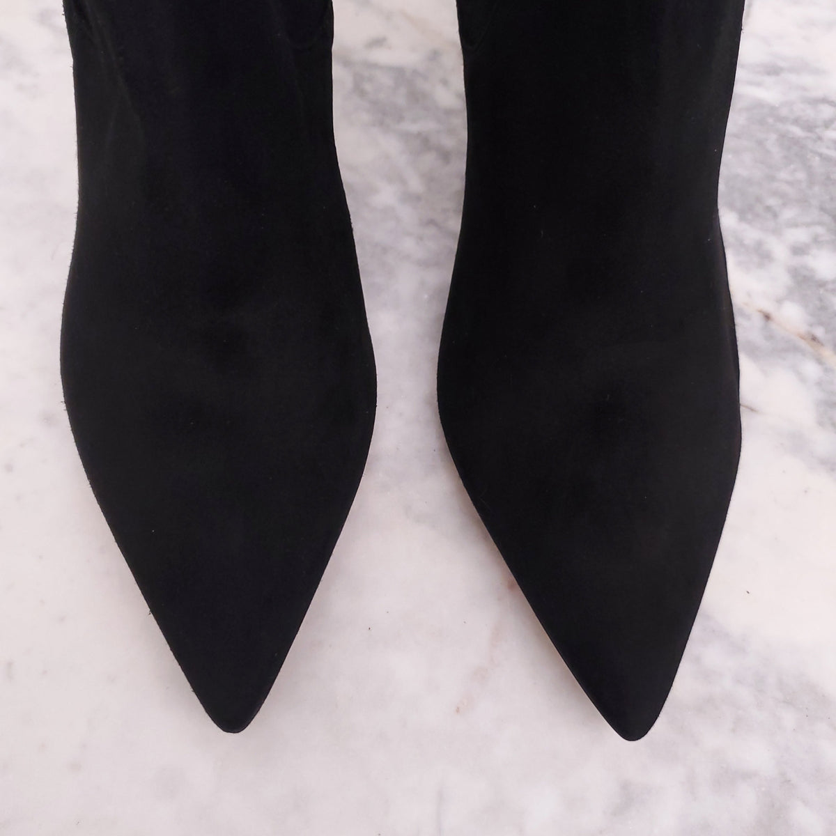 GIANVITO ROSSI BLACK 85 SUEDE BOOTIES - SIZE 38